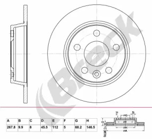 Тормозной диск BRECK BR 014 SA100